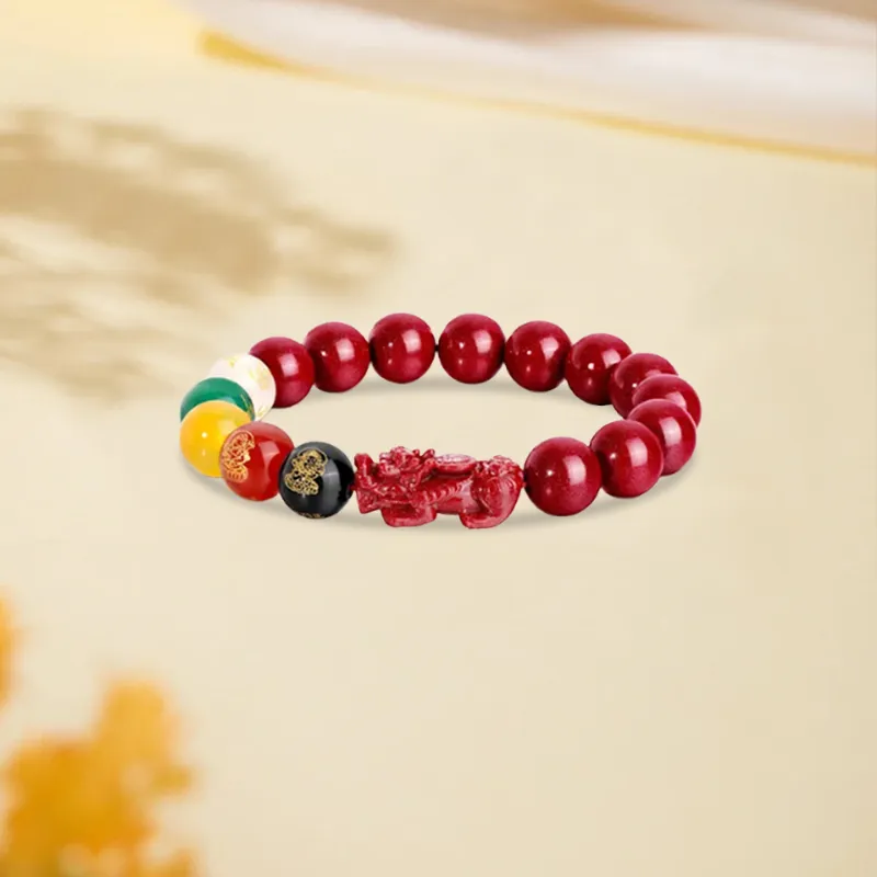 Kim Ka Fook Reconstructed Cinnabar Bracelets Unisex-3