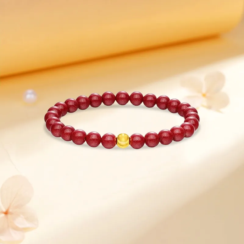Kim Ka Fook Reconstructed Cinnabar Bracelets Unisex-2