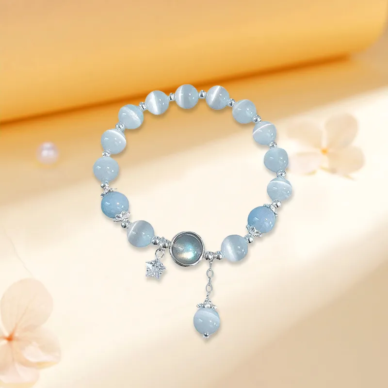 Kim Ka Fook Glass Cat Eye Bracelets Women's-2