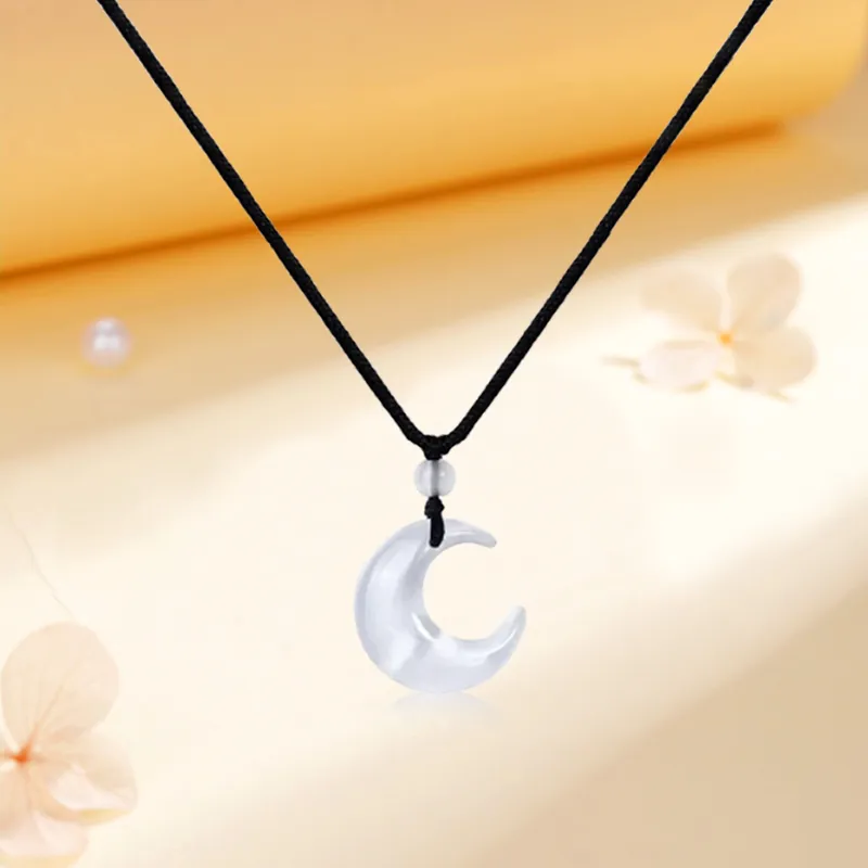 Kim Ka Fook Glass Cat Eye Necklaces Unisex-1