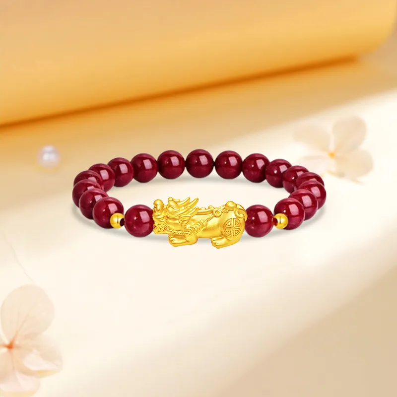 Kim Ka Fook Reconstructed Cinnabar Bracelets Unisex-4