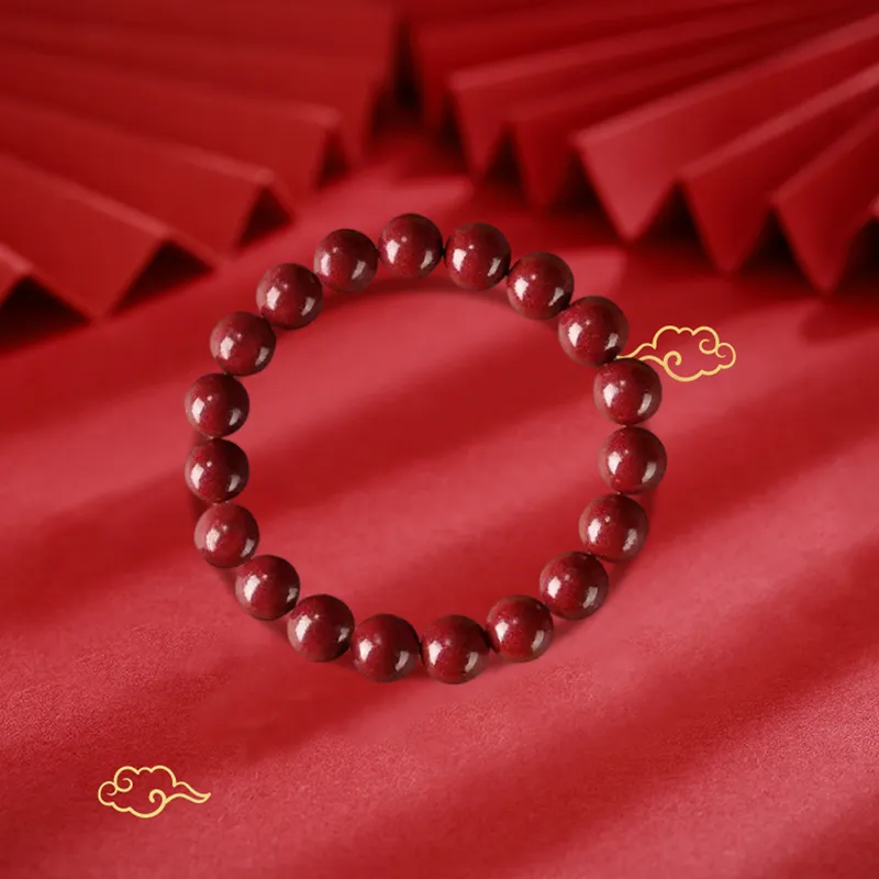 Kim Ka Fook Cinnabar Jade Bracelets Unisex-7