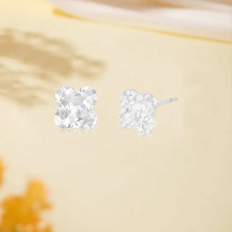 Kim Ka Fook S925 Silver Stud Earrings Unisex-7