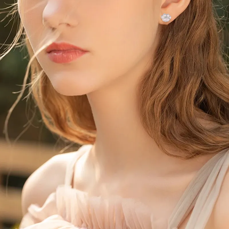 Kim Ka Fook S925 Silver Stud Earrings Women's-5