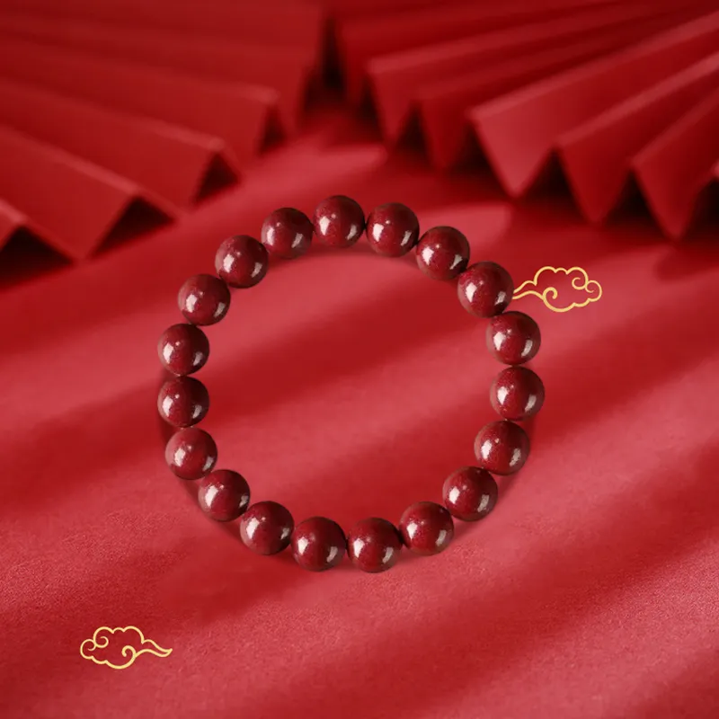 Kim Ka Fook Cinnabar Jade Bracelets Unisex-5