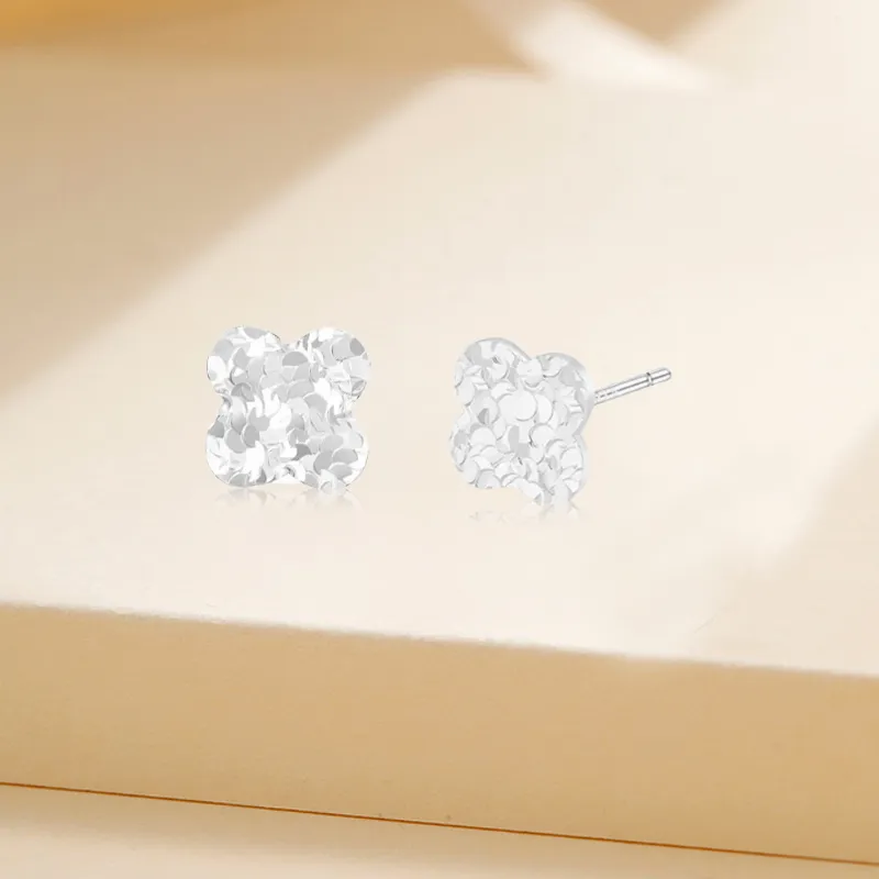 Kim Ka Fook S925 Silver Stud Earrings Unisex-9