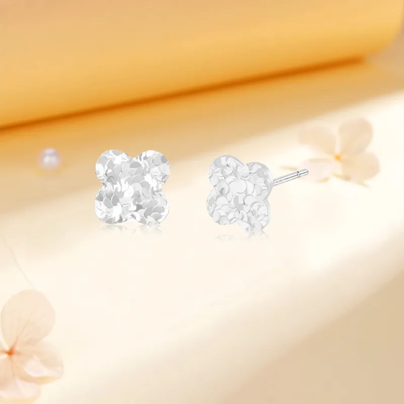 Kim Ka Fook S925 Silver Stud Earrings Unisex-8