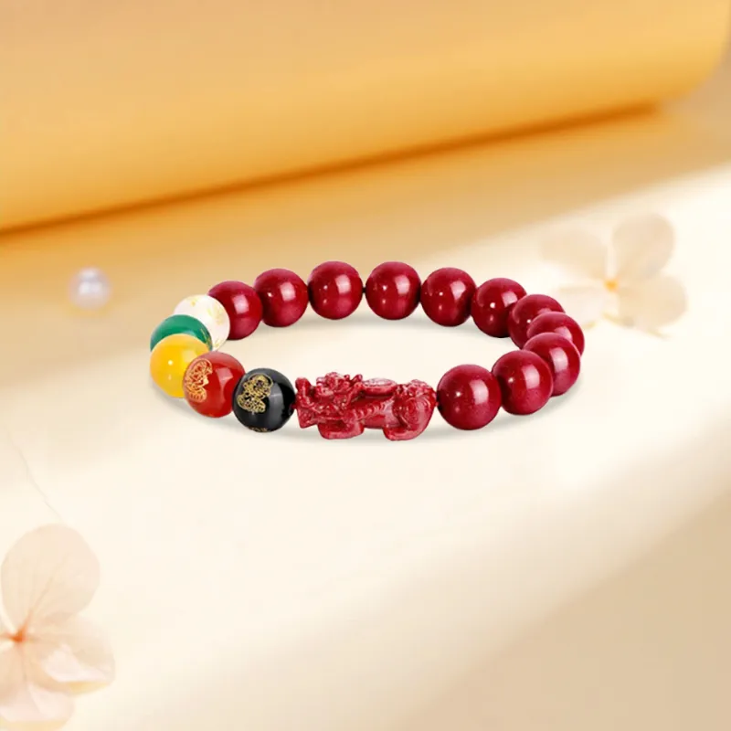 Kim Ka Fook Reconstructed Cinnabar Bracelets Unisex-2