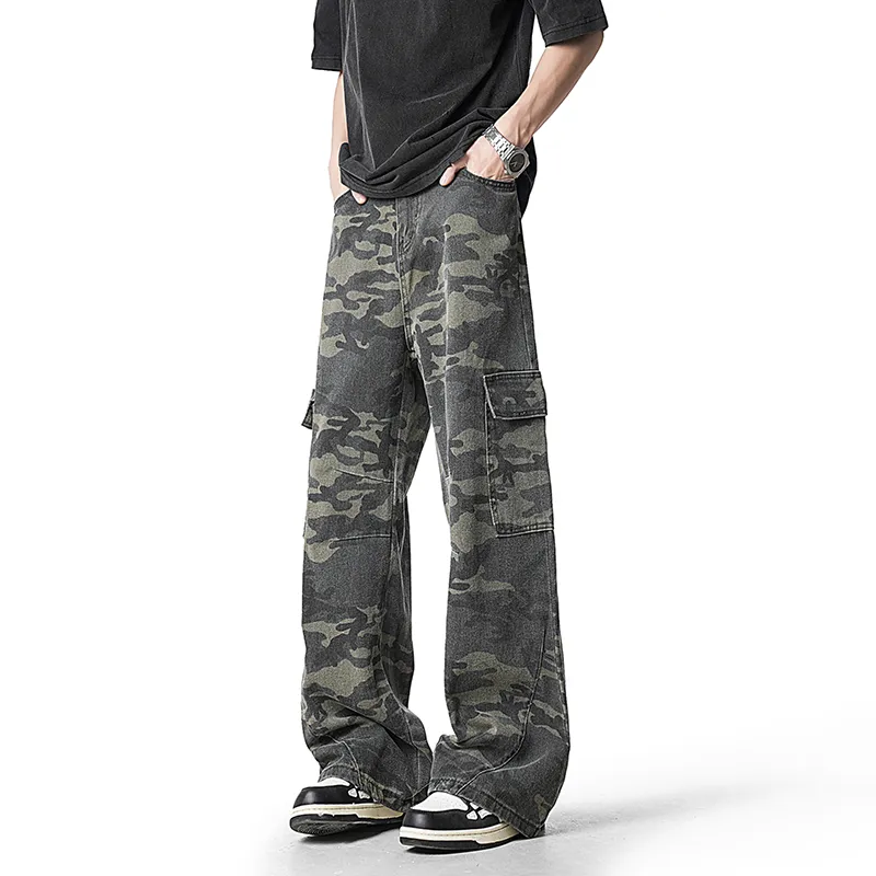 MLPR Jeans Unisex Green Camouflage-3