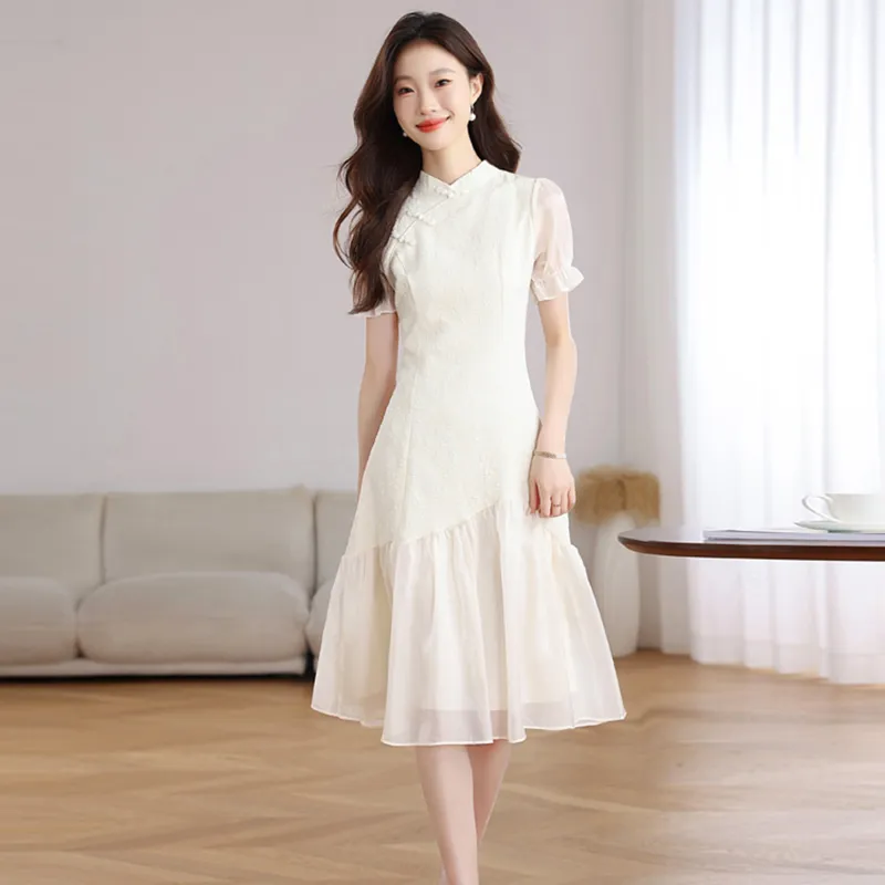 Ning Cai Yuer Short Sleeved Dress Women's-2