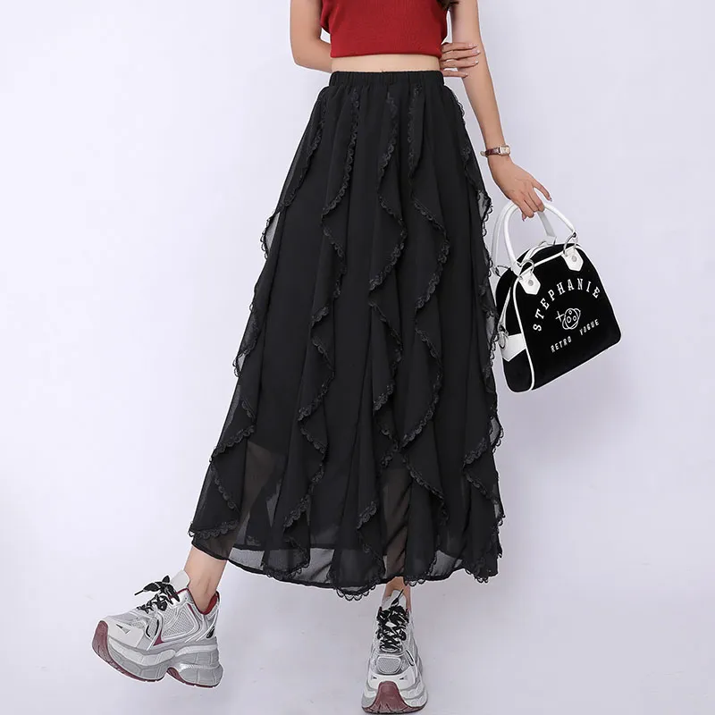 Ning Cai Yuer Casual Long Skirt Women's-7