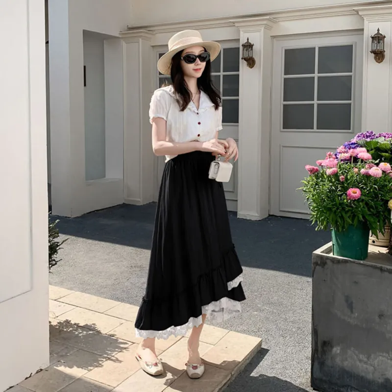 Ning Cai Yuer Casual Long Skirt Women's-2