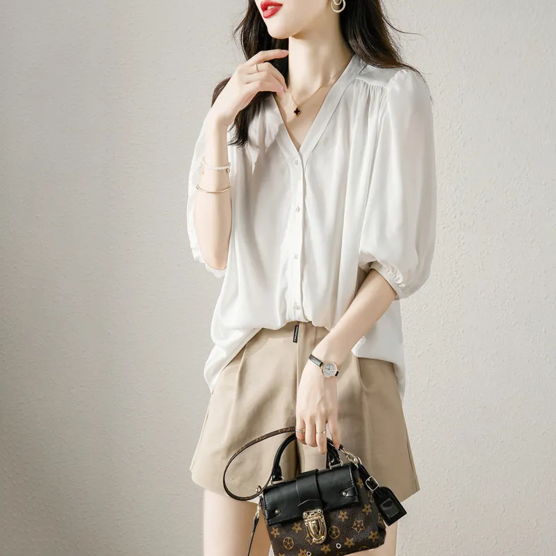 Ning Cai Yuer Shirts Women's White-3