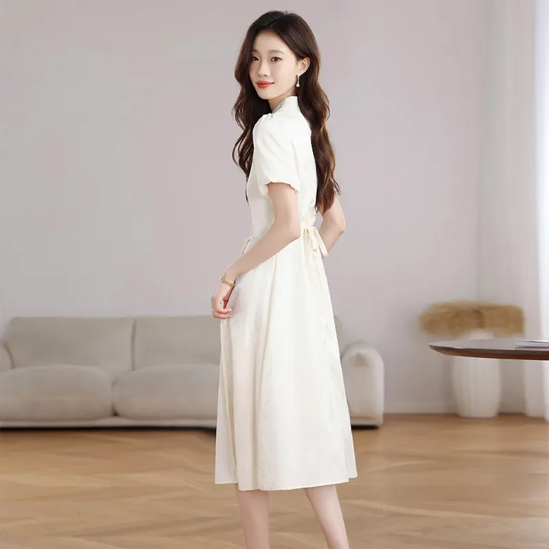 Ning Cai Yuer Short Sleeved Dress Women's-5