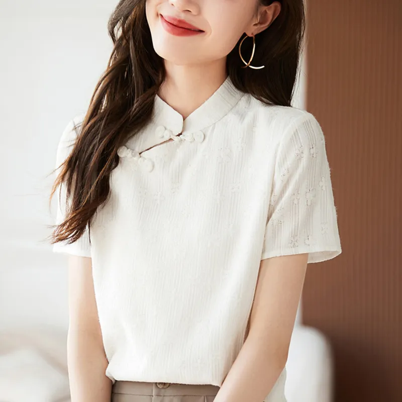Ning Cai Yuer Shirts Women's Ecru-2