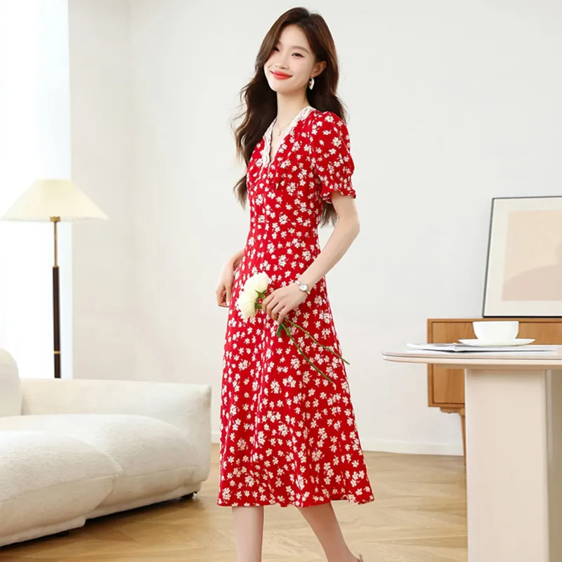 Ning Cai Yuer Short Sleeved Dress Women's-4