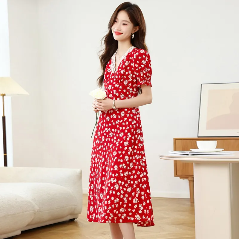 Ning Cai Yuer Short Sleeved Dress Women's-5