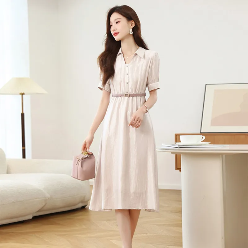 Ning Cai Yuer Short Sleeved Dress Women's-5