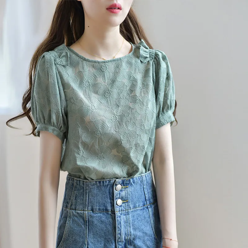 Ning Cai Yuer Shirts Women's Dark Green-2