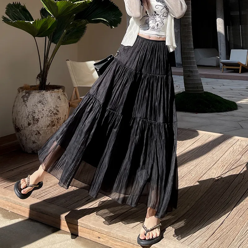 Ning Cai Yuer Casual Long Skirt Women's-6