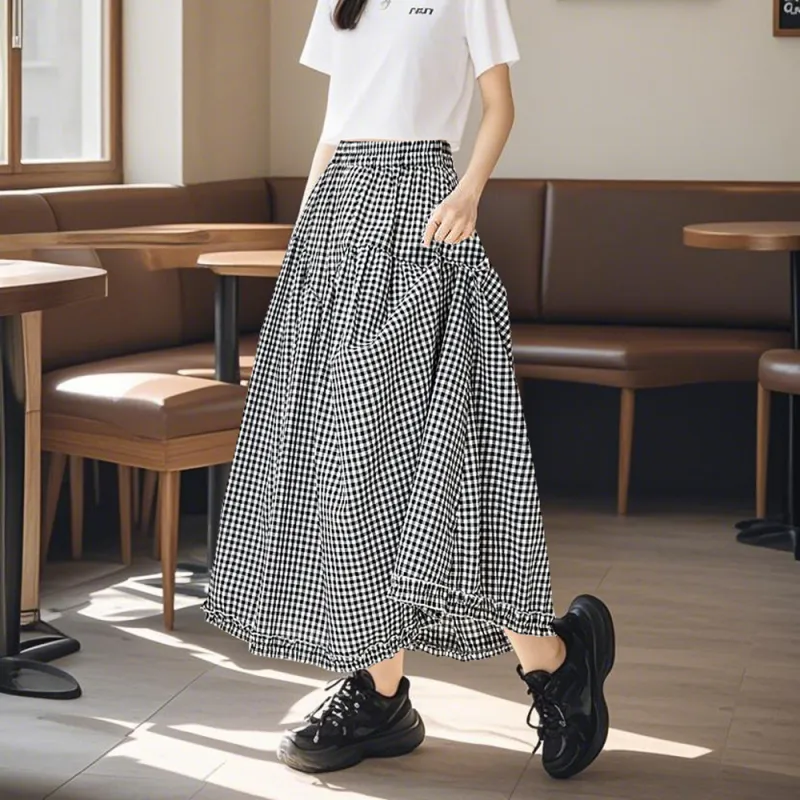Ning Cai Yuer Casual Long Skirt Women's-2
