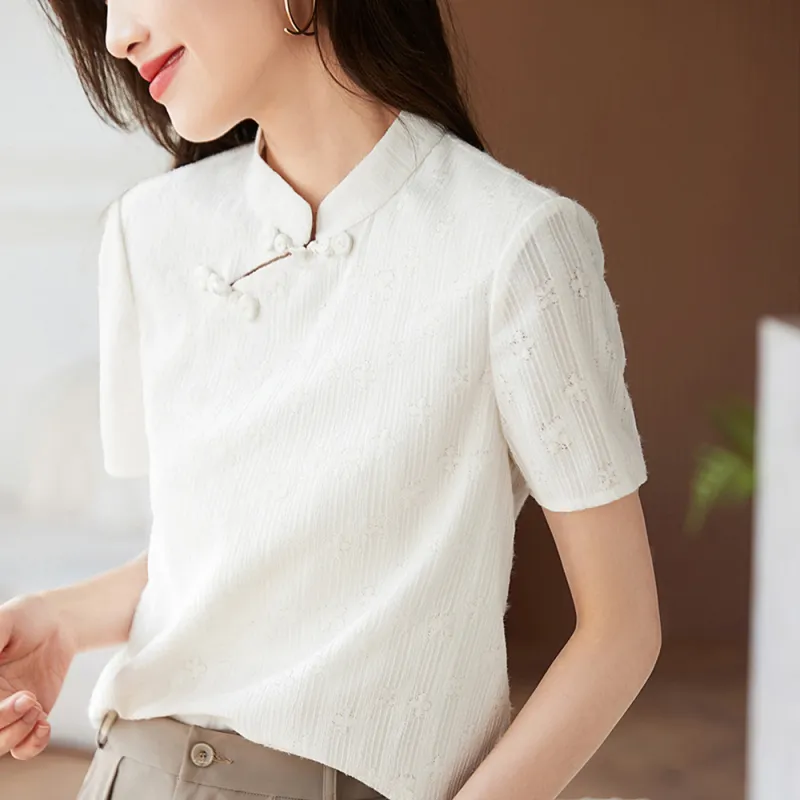 Ning Cai Yuer Shirts Women's Ecru-3