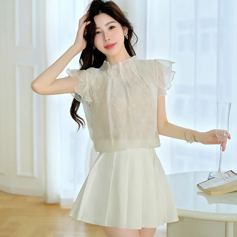 Ning Cai Yuer Shirts Women's Apricot-2