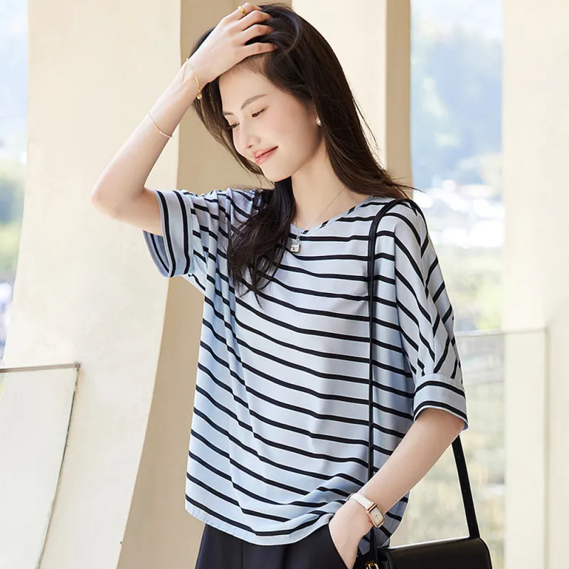 Ning Cai Yuer Shirts Women's Sky Blue-3