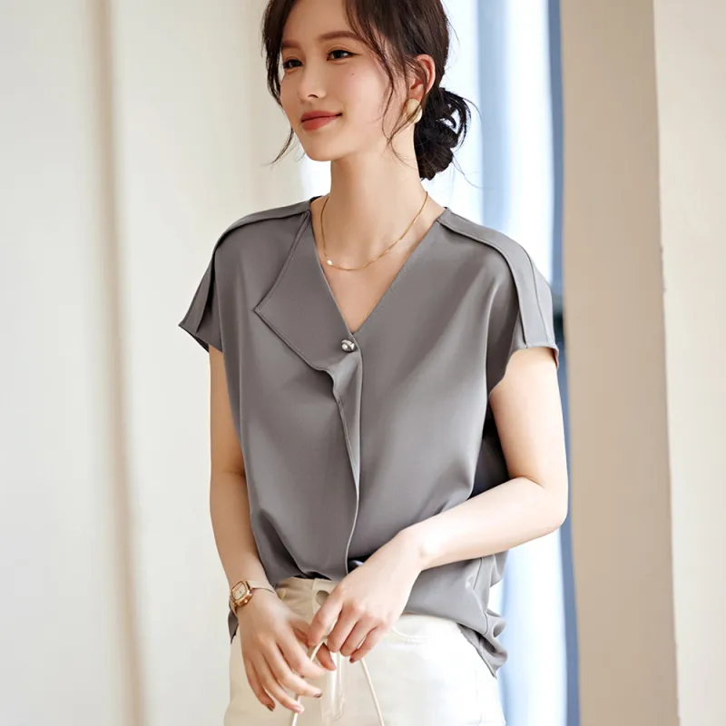Ning Cai Yuer Shirts Women's Gray-2