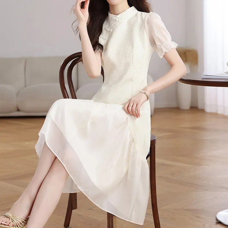 Ning Cai Yuer Short Sleeved Dress Women's-5
