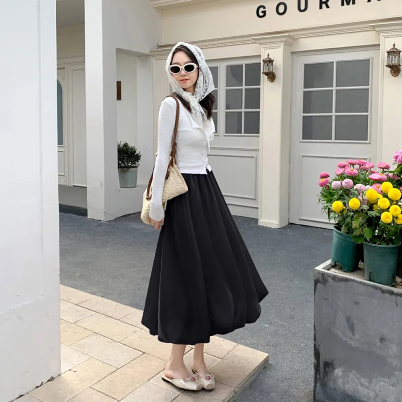 Ning Cai Yuer Casual Long Skirt Women's-7