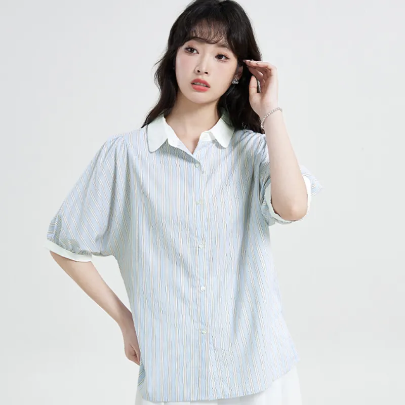 Ning Cai Yuer Shirts Women's Blue-2