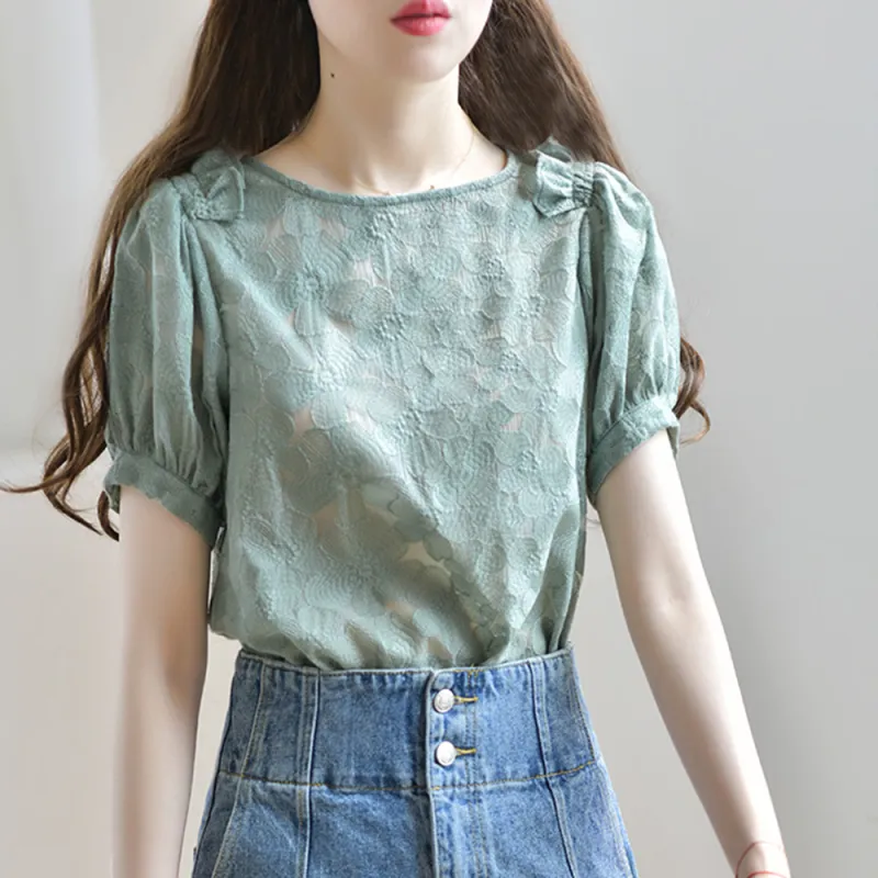 Ning Cai Yuer Shirts Women's Dark Green-3