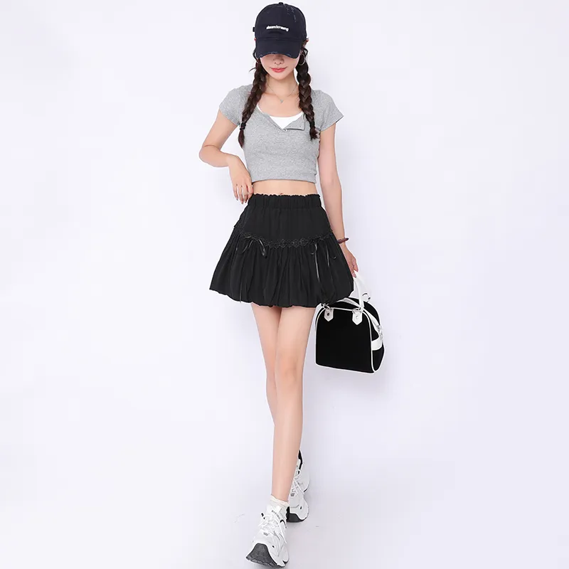 Ning Cai Yuer Casual Short Skirts Women's-2