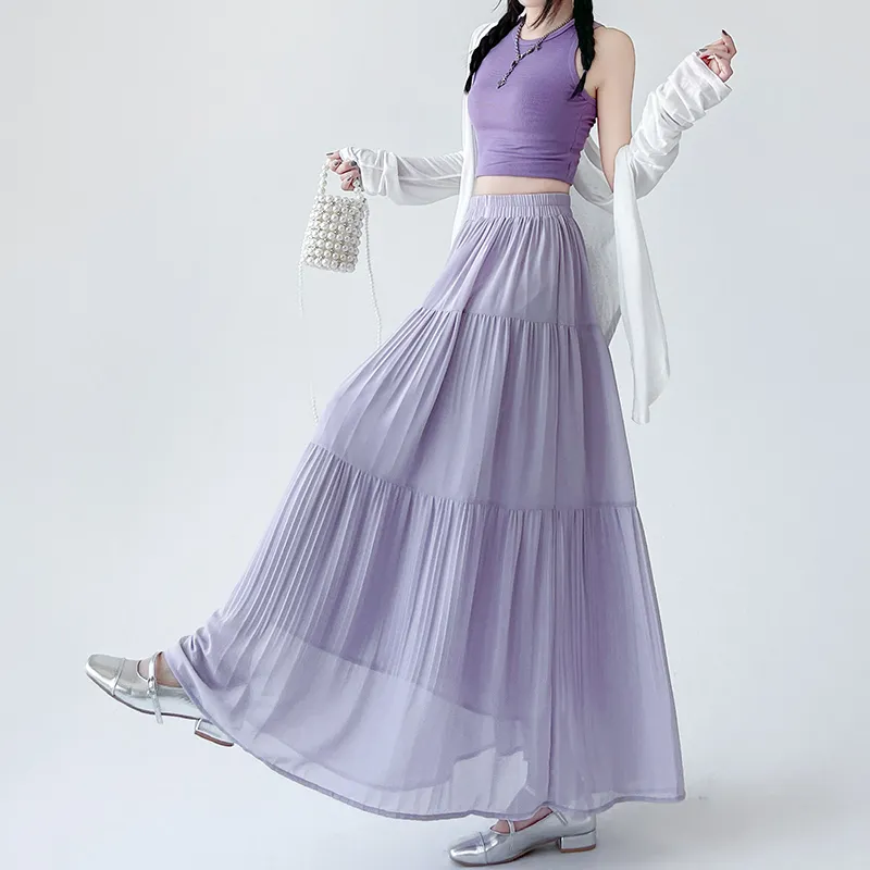Ning Cai Yuer Casual Long Skirt Women's-14