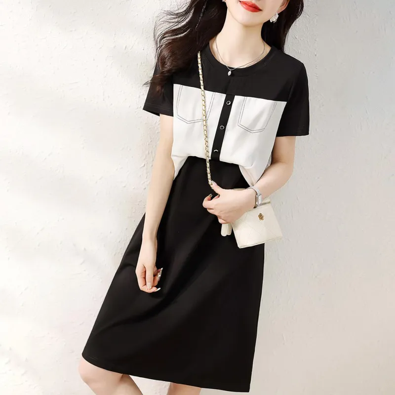 Ning Cai Yuer Short Sleeved Dress Women's-3
