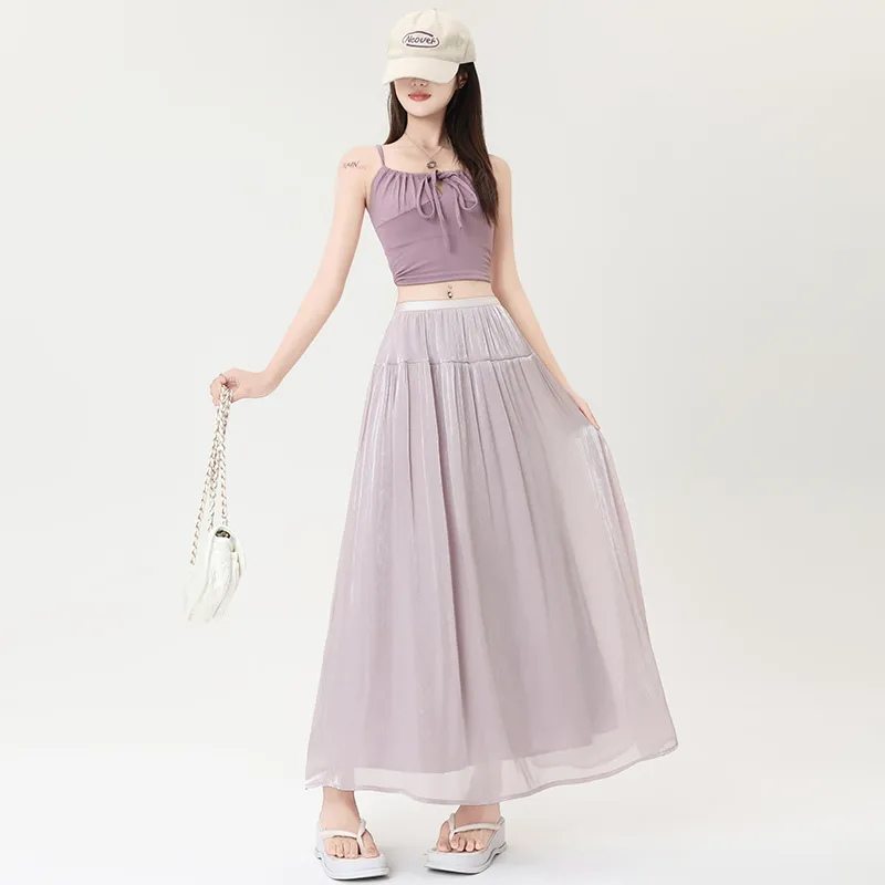 Ning Cai Yuer Casual Long Skirt Women's-2