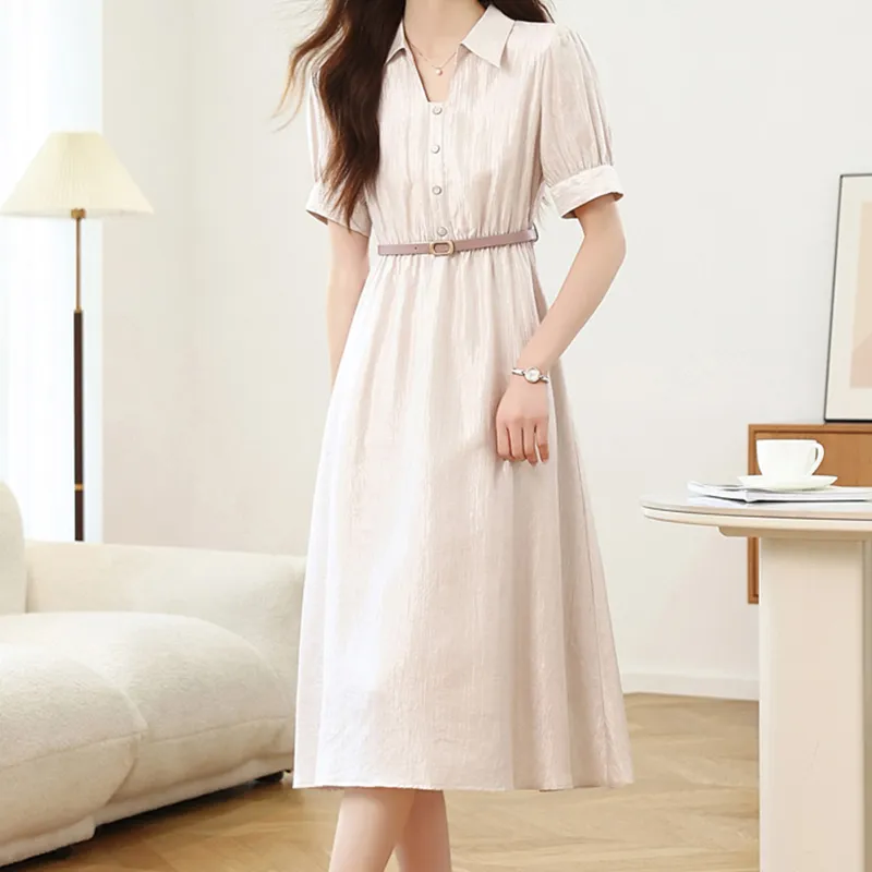 Ning Cai Yuer Short Sleeved Dress Women's-3