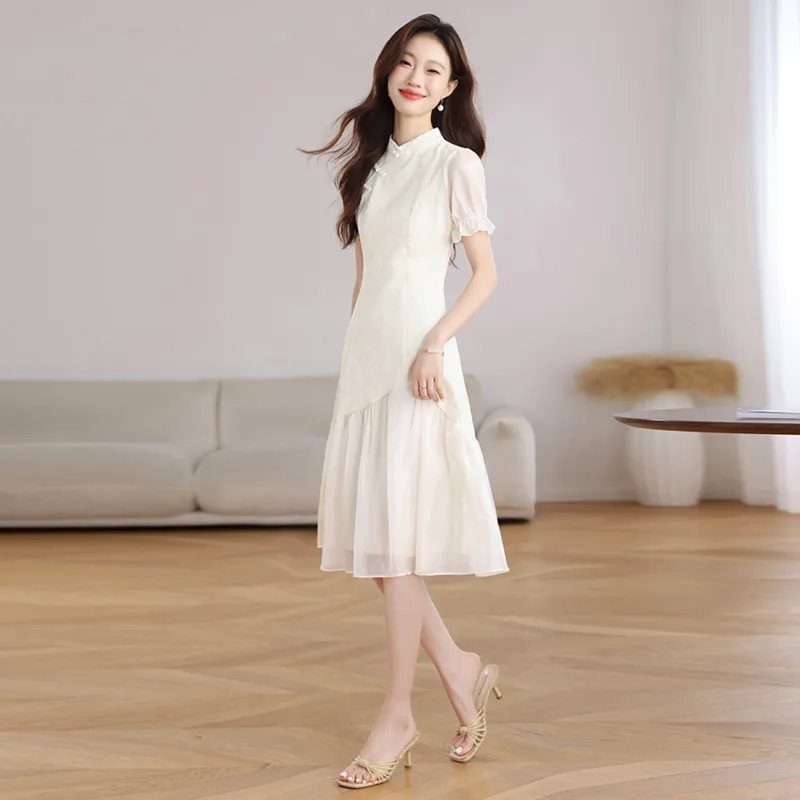Ning Cai Yuer Short Sleeved Dress Women's-3