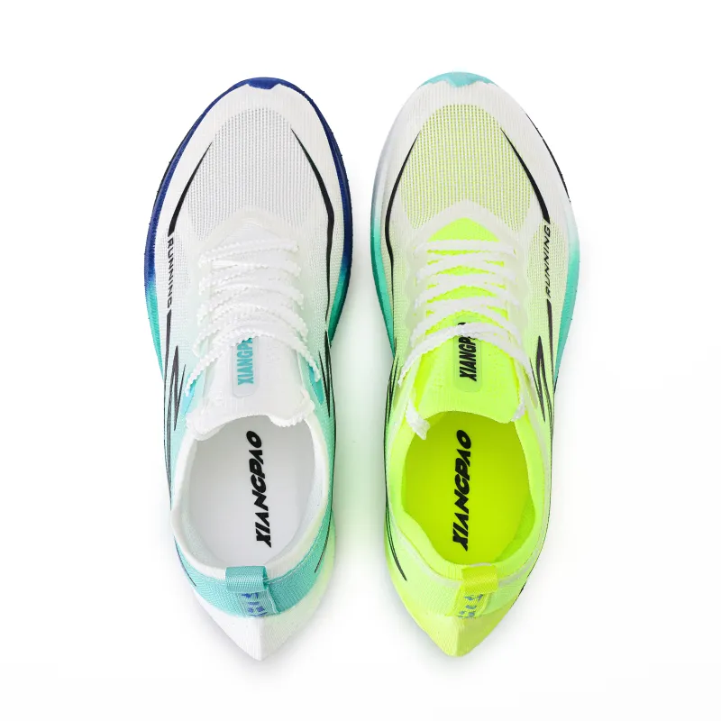 Xiangpao Low Top Running Shoes Unisex Mismatched Color Green Cape & Blue Hat-2