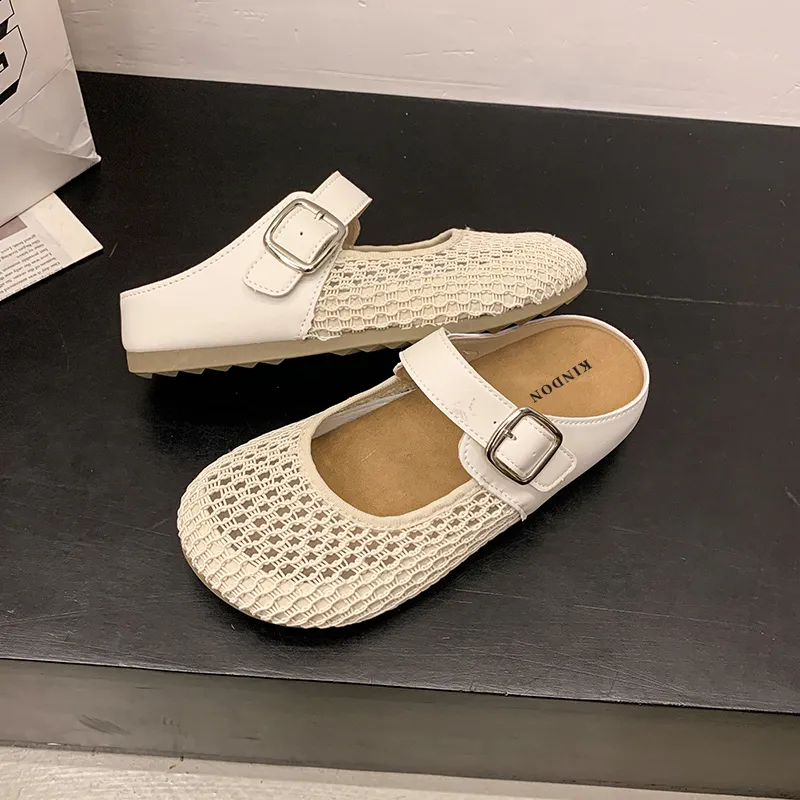JINDUN Rubber Sole Abrasion Resistant Slip Resistant Closed Toe Slippers Women's-2