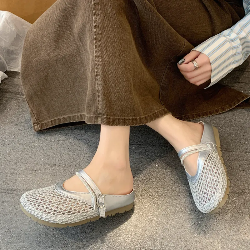 JINDUN Rubber Sole Abrasion Resistant Slip Resistant Closed Toe Slippers Women's-7