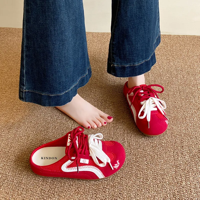 JINDUN Rubber Sole Abrasion Resistant Slip Resistant Closed Toe Slippers Women's-4
