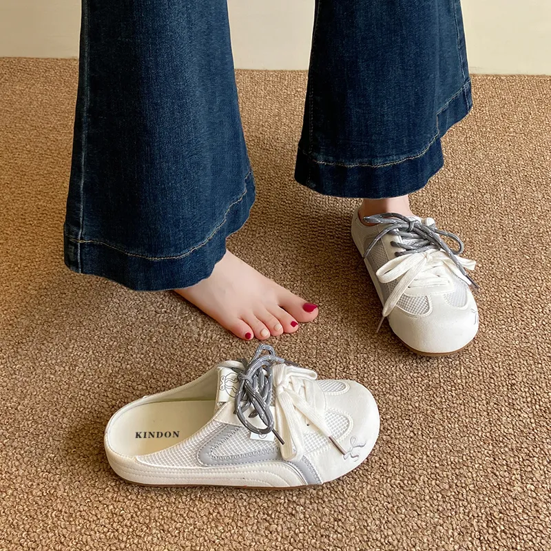 JINDUN Rubber Sole Abrasion Resistant Slip Resistant Closed Toe Slippers Women's-21