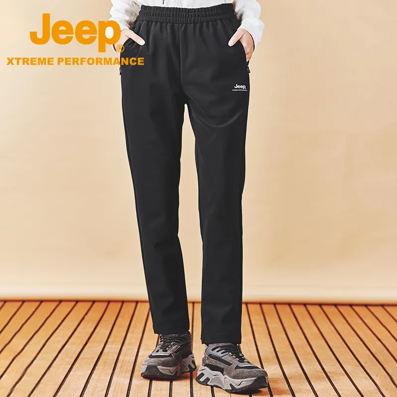 Jeep Knitted Sports Pants Unisex Brand Black-3
