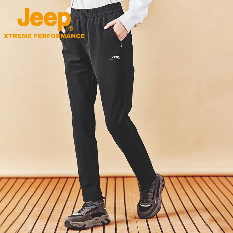 Jeep Knitted Sports Pants Unisex Brand Black-2