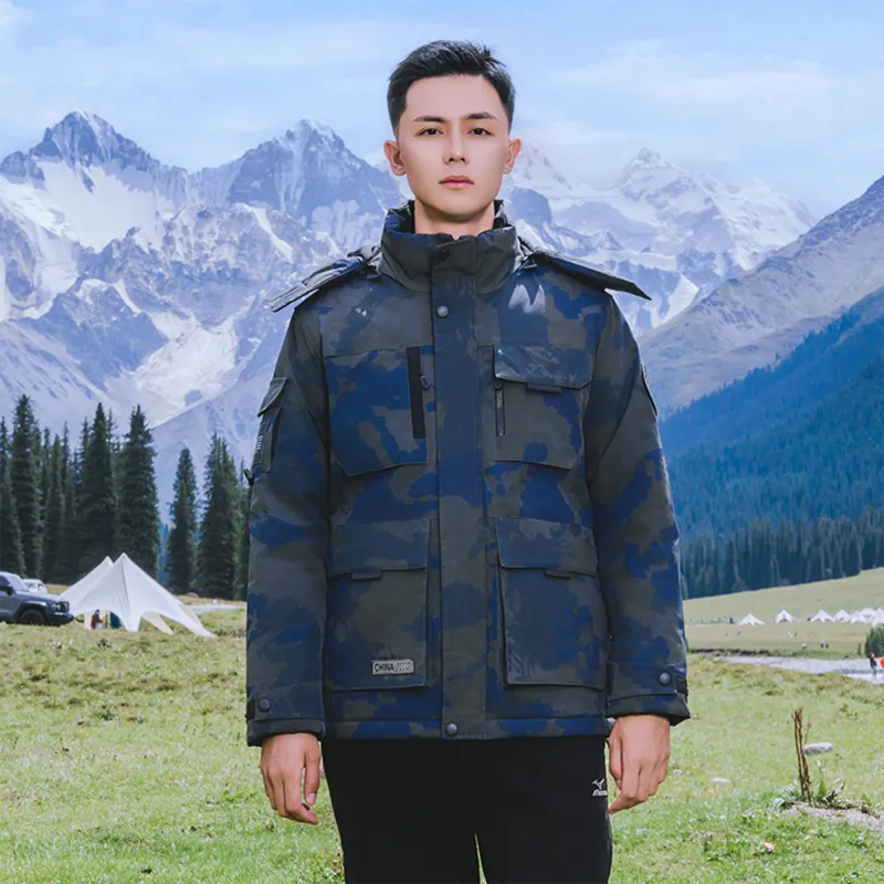 Jeep Keep Warm And Windproof Windbreaker Jacket Puffer Jacket Unisex-9