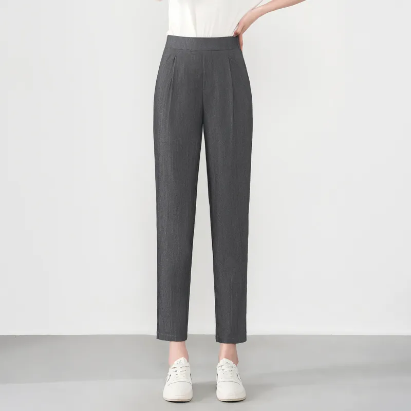 0571 Family Casual Pants Women's Black Gray Color-3