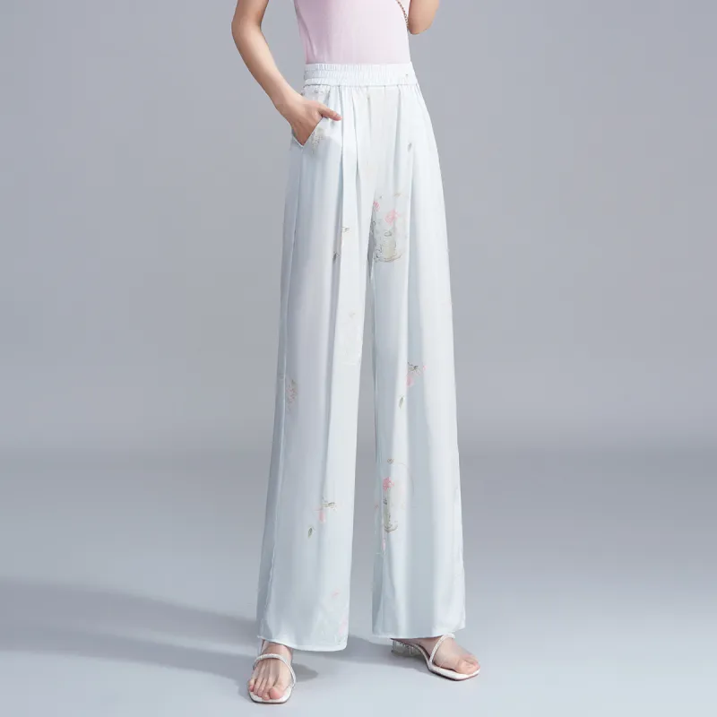 0571 Family Casual Pants Women's Blue-2