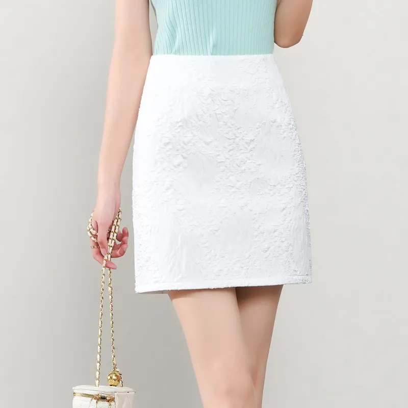 0571 Family Casual Short Skirts Women's White-5
